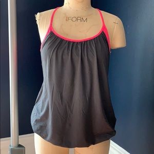 Pink and grey Lululemon workout top